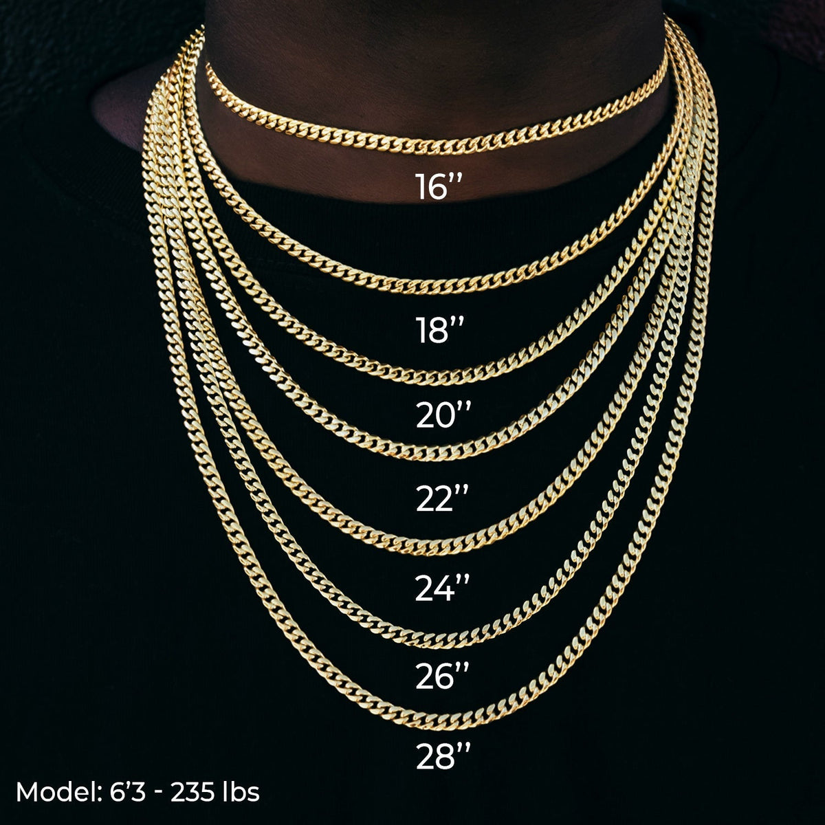 Micro Iced G-Link Chain in White Gold