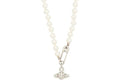 Vivienne Westwood Women's Lucrece Pearl Necklace Platinum/Light Creamrose Pearl/White